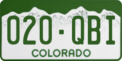 CO license plate 020QBI