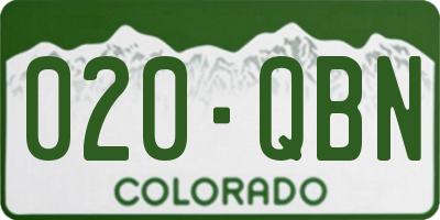 CO license plate 020QBN