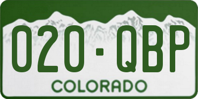 CO license plate 020QBP