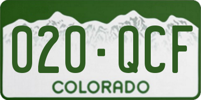 CO license plate 020QCF