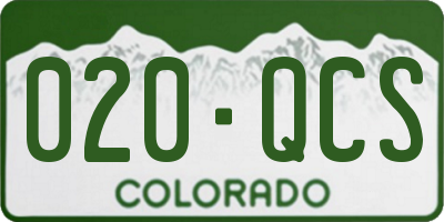 CO license plate 020QCS