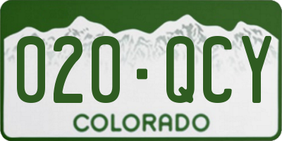 CO license plate 020QCY
