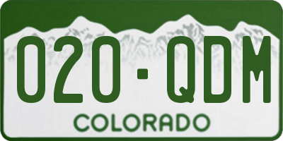 CO license plate 020QDM