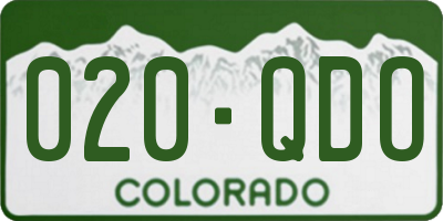 CO license plate 020QDO