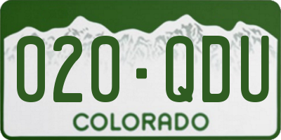 CO license plate 020QDU
