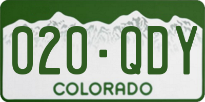 CO license plate 020QDY