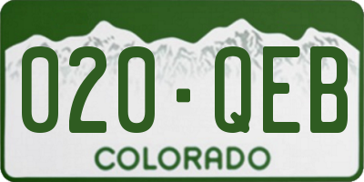 CO license plate 020QEB