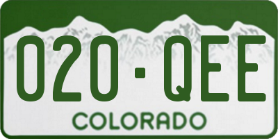 CO license plate 020QEE