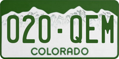 CO license plate 020QEM