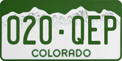 CO license plate 020QEP