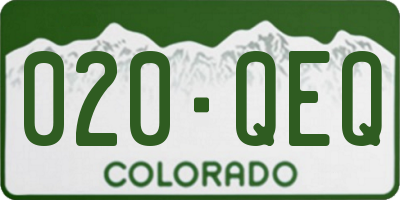 CO license plate 020QEQ