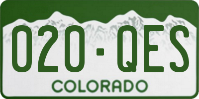 CO license plate 020QES