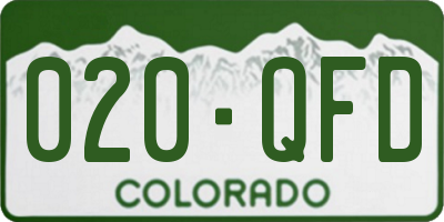 CO license plate 020QFD