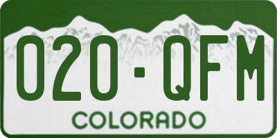 CO license plate 020QFM