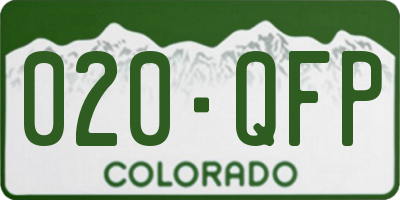 CO license plate 020QFP