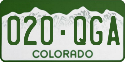 CO license plate 020QGA