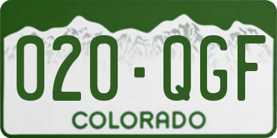 CO license plate 020QGF