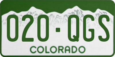 CO license plate 020QGS