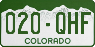 CO license plate 020QHF