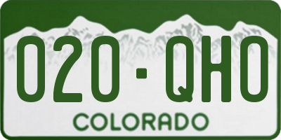 CO license plate 020QHO