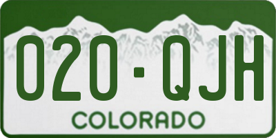 CO license plate 020QJH