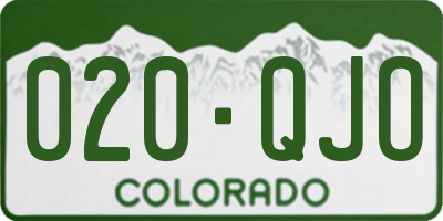 CO license plate 020QJO