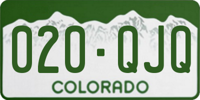 CO license plate 020QJQ