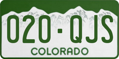 CO license plate 020QJS