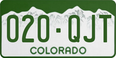 CO license plate 020QJT
