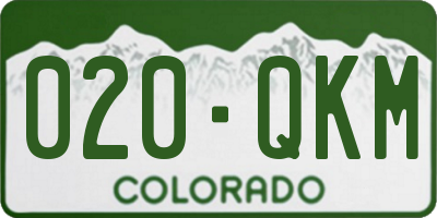 CO license plate 020QKM