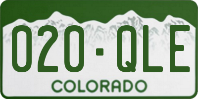 CO license plate 020QLE