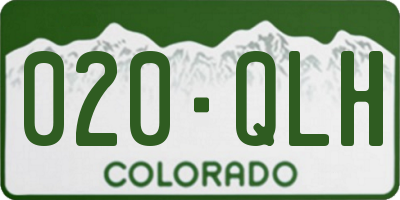 CO license plate 020QLH