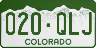 CO license plate 020QLJ