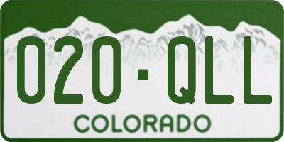 CO license plate 020QLL