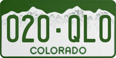 CO license plate 020QLO