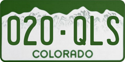 CO license plate 020QLS