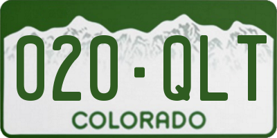 CO license plate 020QLT
