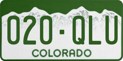 CO license plate 020QLU
