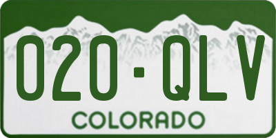 CO license plate 020QLV