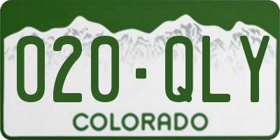 CO license plate 020QLY