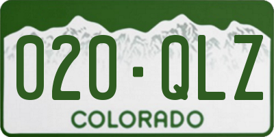 CO license plate 020QLZ