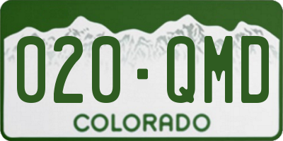 CO license plate 020QMD