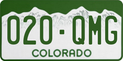 CO license plate 020QMG