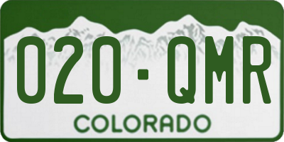 CO license plate 020QMR