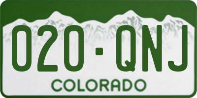 CO license plate 020QNJ