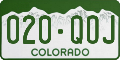 CO license plate 020QOJ