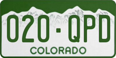 CO license plate 020QPD