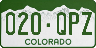 CO license plate 020QPZ