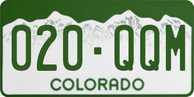 CO license plate 020QQM