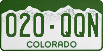 CO license plate 020QQN